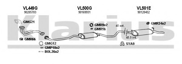 KLARIUS 390293U Exhaust System